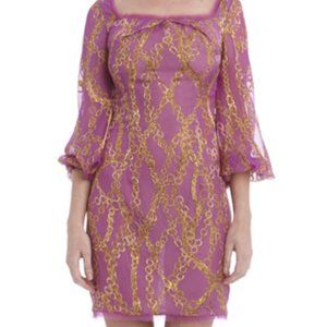 Christina Makowsky Purple Chains Dress